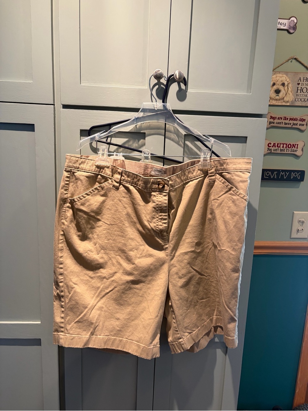 L.L. Bean Women's Tan Chino Bermuda Shorts